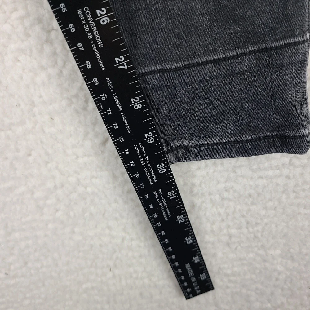 Judy Blue Jeans Womens 7/28 Skinny Fit Distress Buffalo‎ Plaid Dark Gray Wash